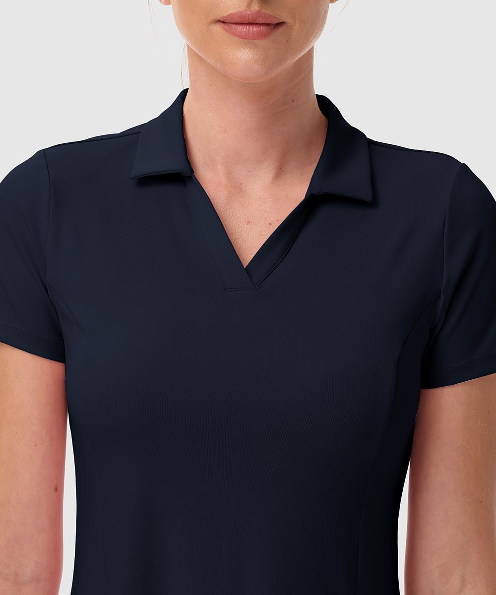 Women's UPF 50+ Tennis Golf Polo Neck Dress - TBMPOY