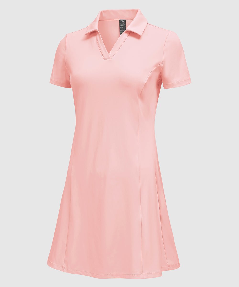 Women's UPF 50+ Tennis Golf Polo Neck Dress - TBMPOY