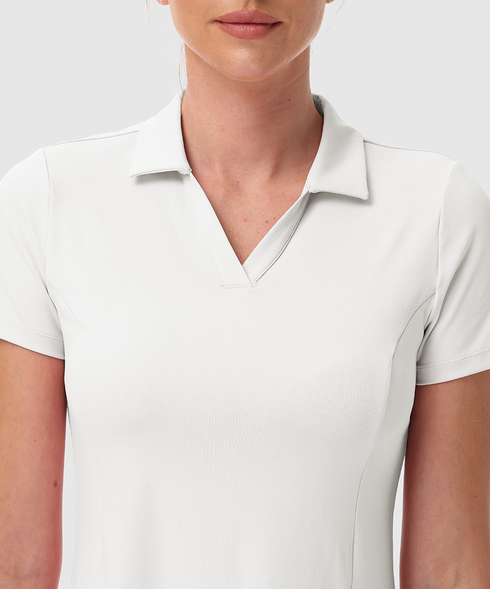 Women's UPF 50+ Tennis Golf Polo Neck Dress - TBMPOY