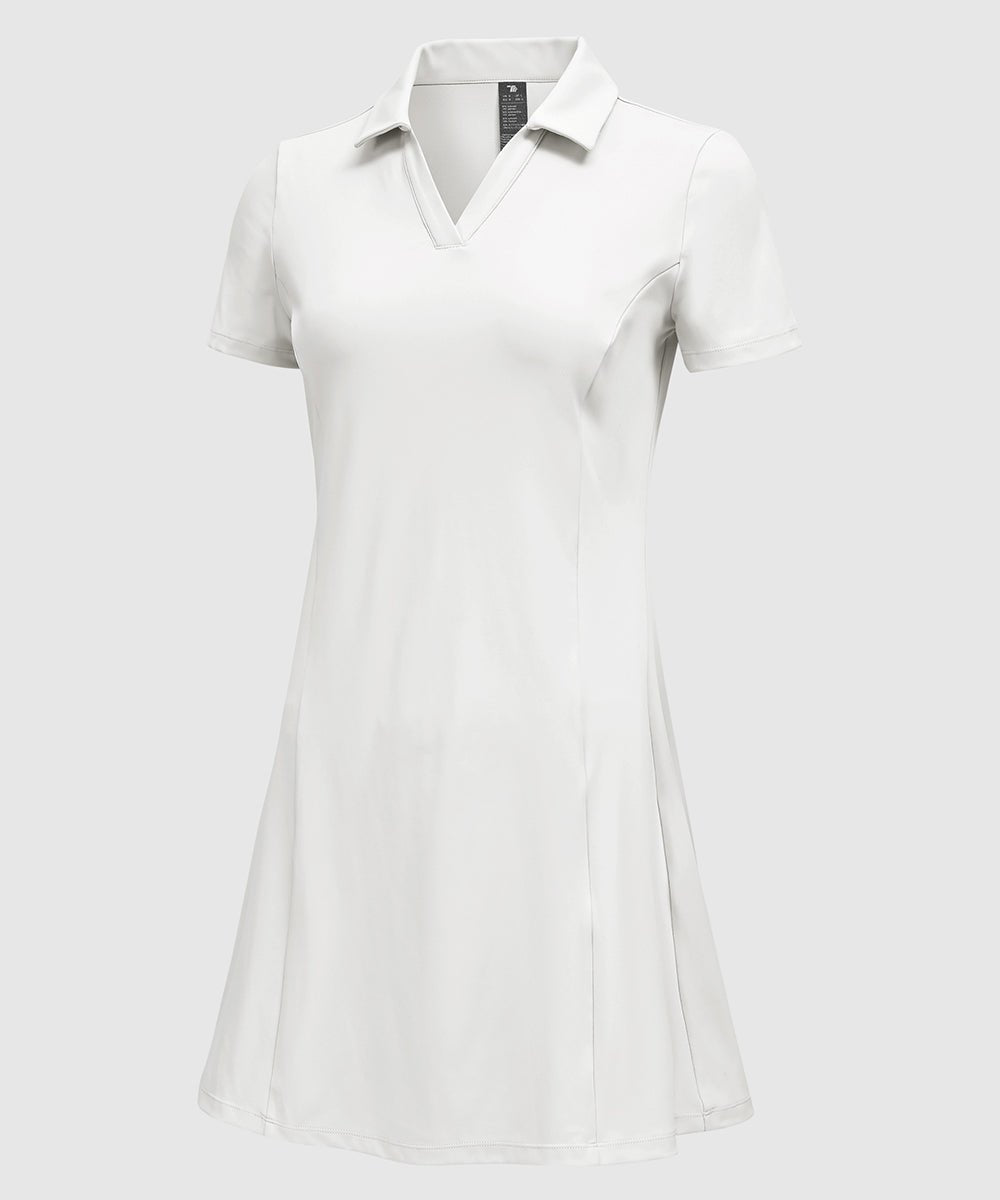 Women's UPF 50+ Tennis Golf Polo Neck Dress - TBMPOY