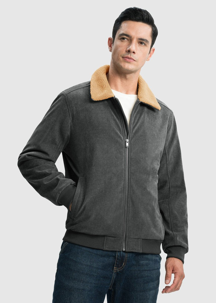 Men's Sherpa Lined Corduroy Trucker Jacket - TBMPOY