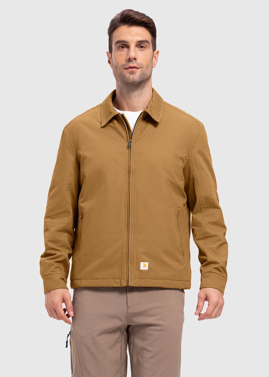 Men's Washed Cotton Insulated Active Jacket - TBMPOY