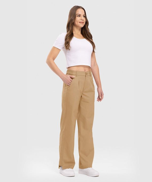 Women's Breathable Casual Straight Linen Pants - TBMPOY