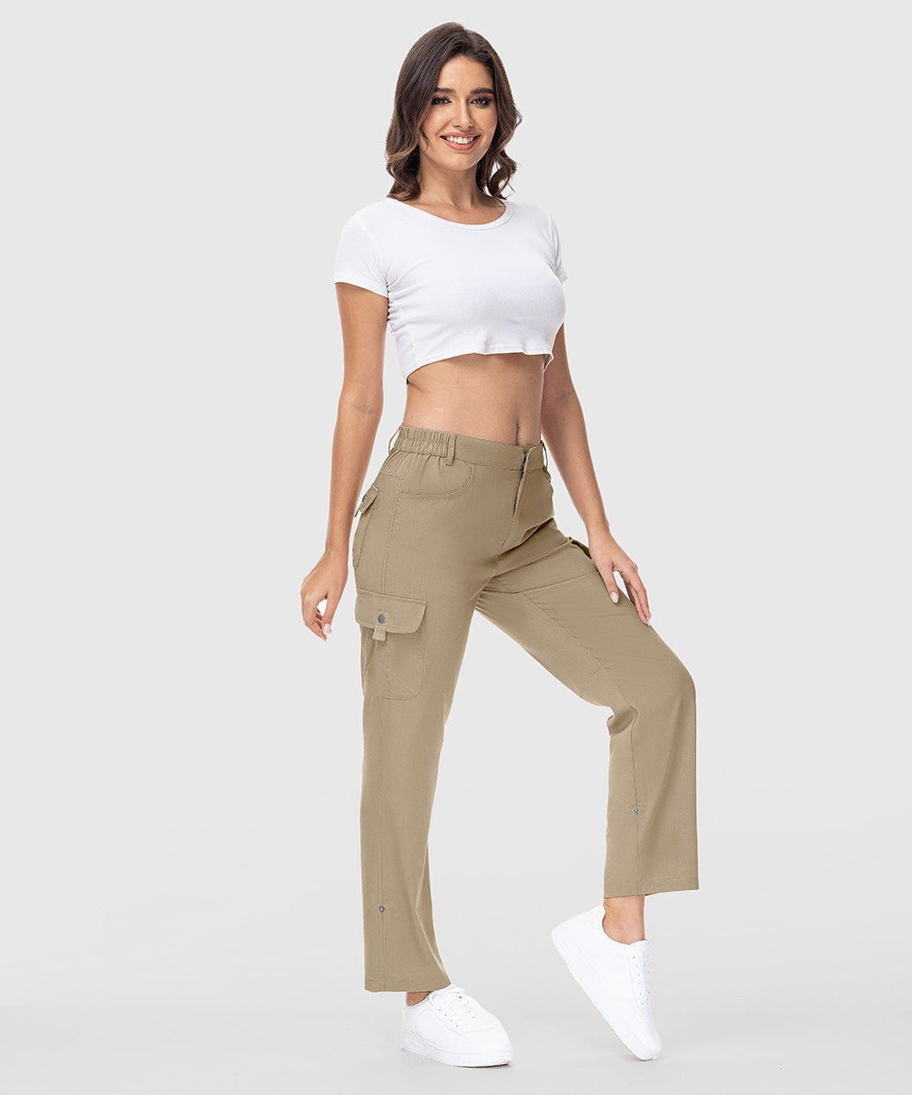 Women's Outdoor Leg Length Adjustable Straight Pants - TBMPOY