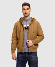 Men's Warm Full Zip Work Cotton Jacket - TBMPOY