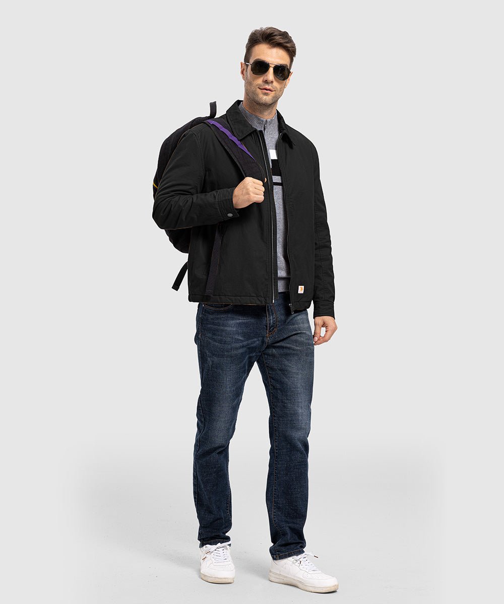 Men's Washed Cotton Insulated Active Jacket - TBMPOY