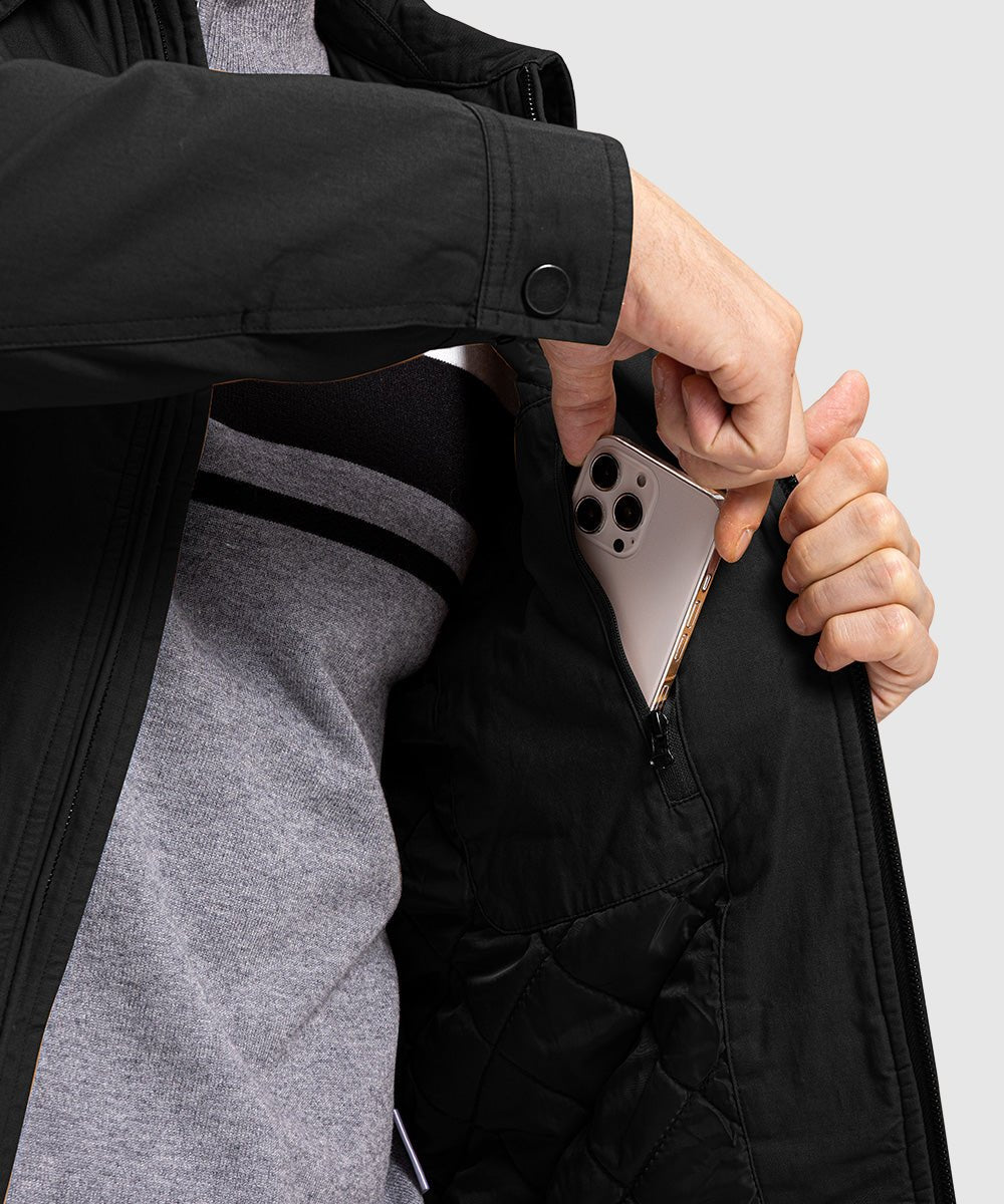 Men's Washed Cotton Insulated Active Jacket - TBMPOY