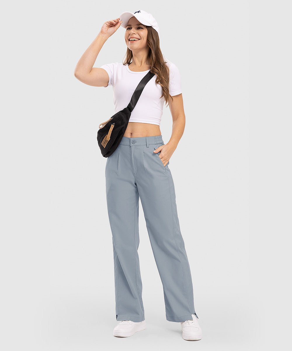 Women's Breathable Casual Straight Linen Pants - TBMPOY