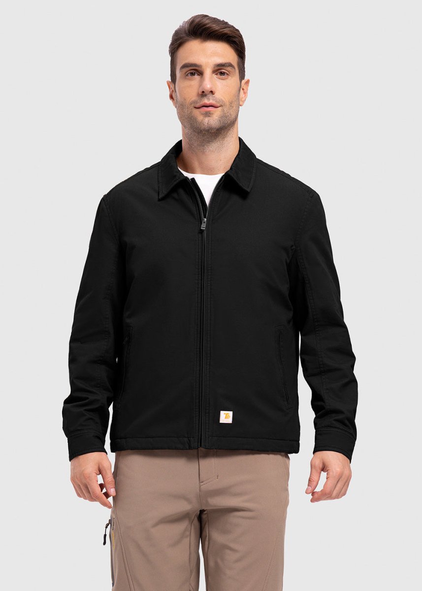 Men's Washed Cotton Insulated Active Jacket - TBMPOY