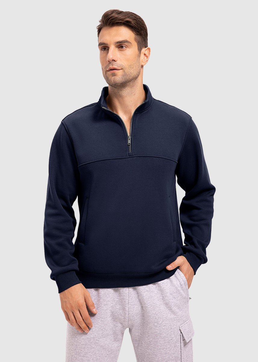 Men's 1/4 Zip Warm Fleece Pullover - TBMPOY