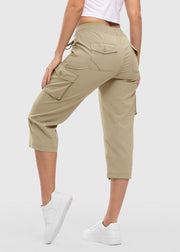 Women's Outdoor Lightweight Cargo Capris Pants - TBMPOY