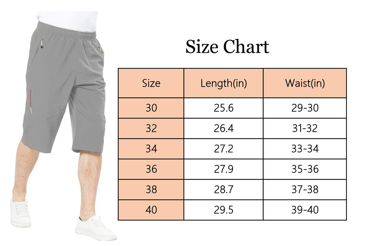 Men's 3/4 Below Knee Outdoor Cargo Capri Shorts - TBMPOY