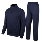 Men's Athletic Casual Full Zip Suit - Solid Color - TBMPOY