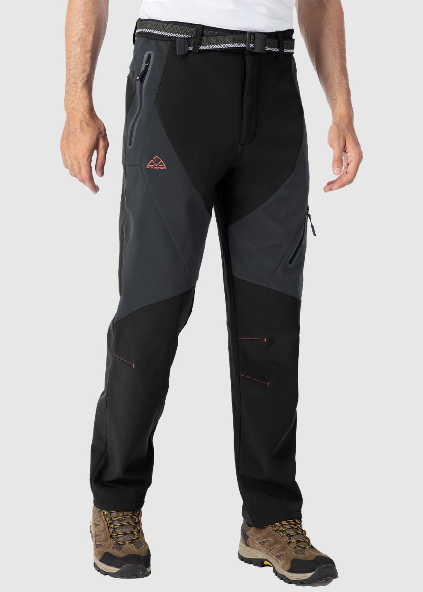Men's Insulated Waterproof Warm Fleece Lined Ski Pants - TBMPOY
