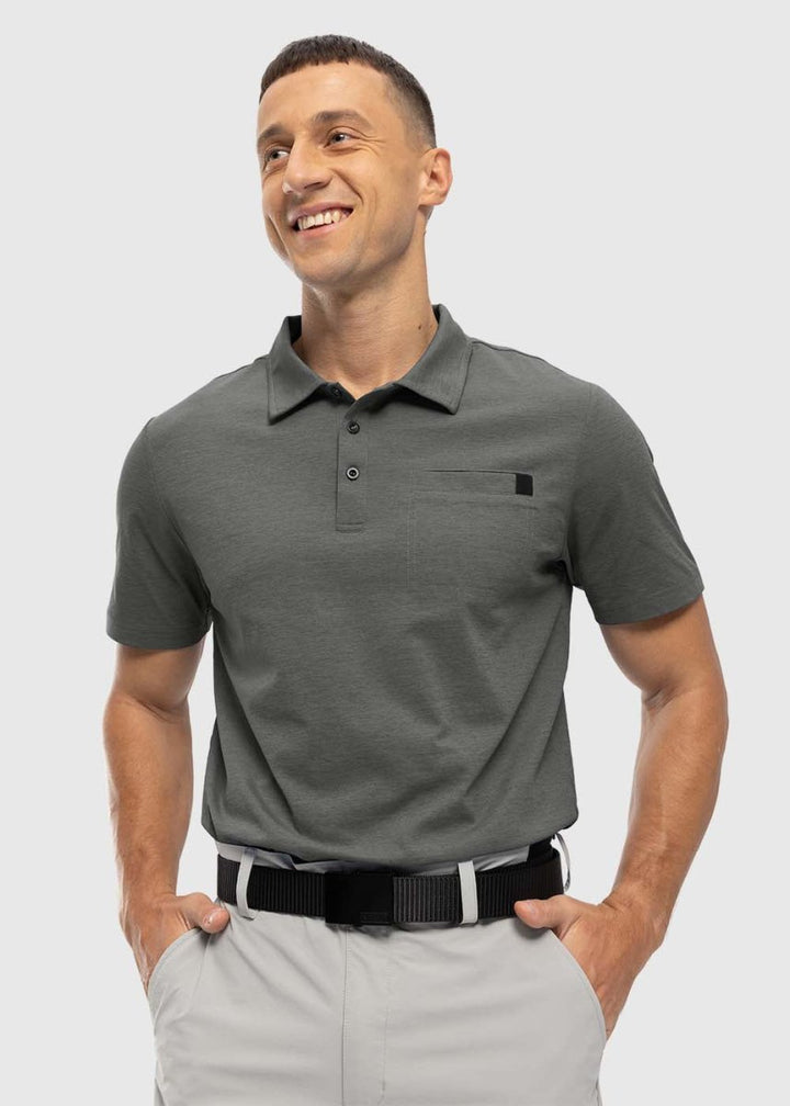 Men's Moisture Wicking Tennis Polo Shirts - TBMPOY