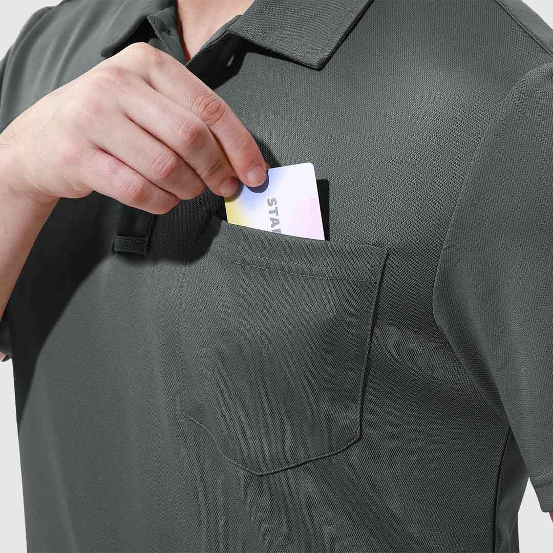 Men's Outdoor Sports Polo Short Sleeve Shirts - TBMPOY