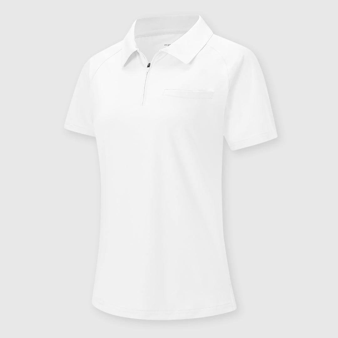 Women's 1/4 Zip Golf & Tennis Polo Shirts - TBMPOY