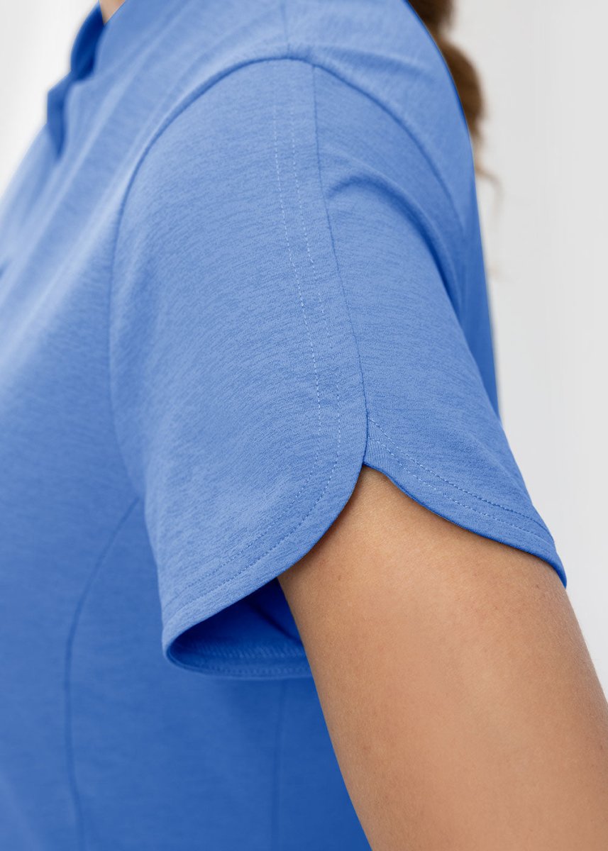 Women's Moisture Wicking V-Neck Short Sleeve Polo Shirts - TBMPOY