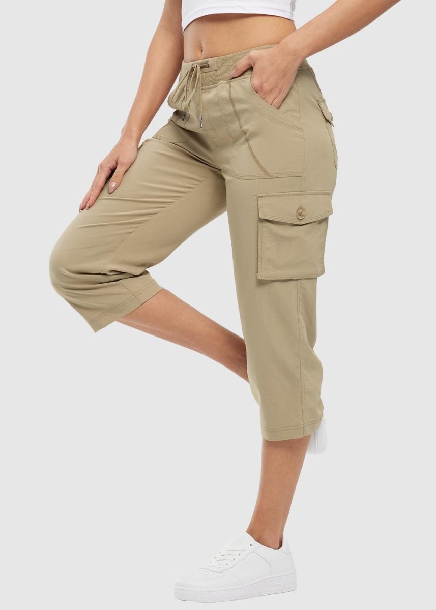 Women's Outdoor Lightweight Cargo Capris - TBMPOY