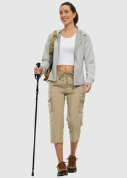 Women's Outdoor Lightweight Cargo Capris - TBMPOY