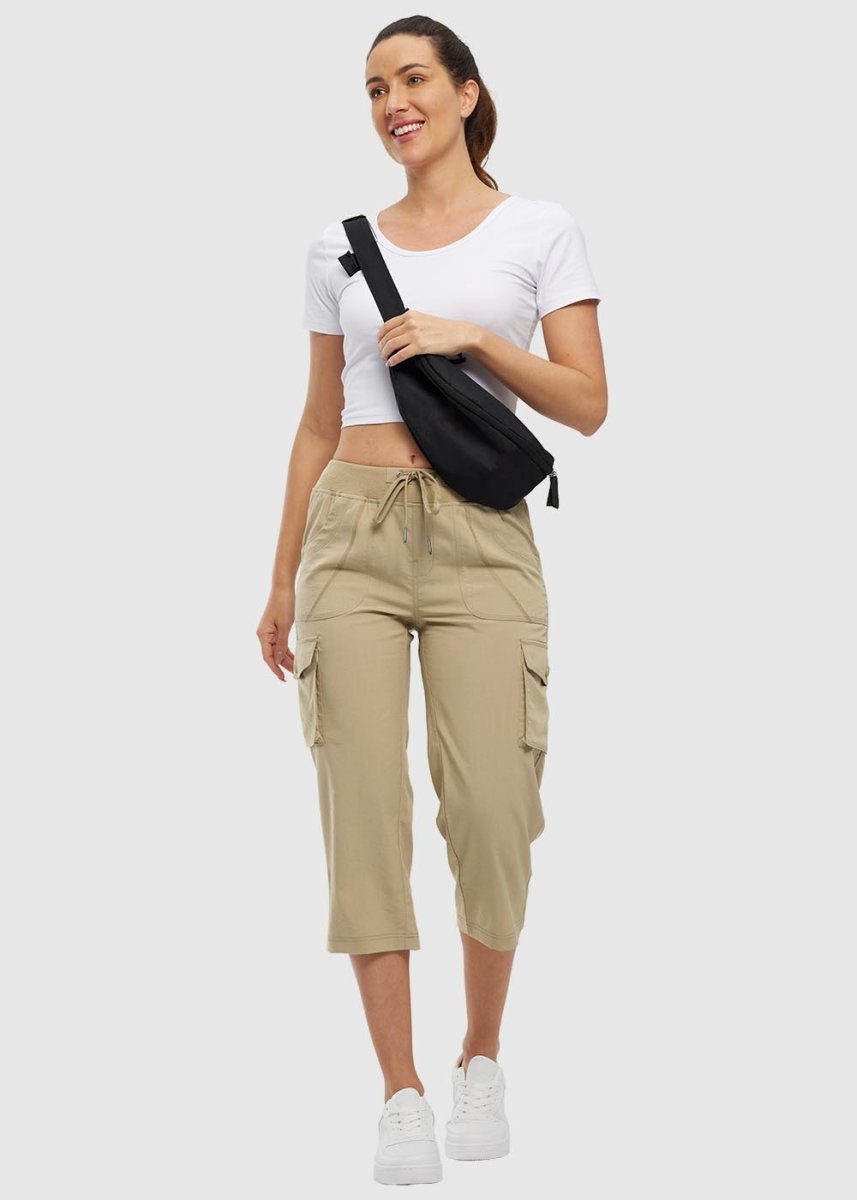 Women's Outdoor Lightweight Cargo Capris - TBMPOY