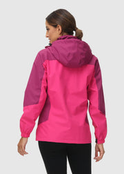 Women's Rain Windbreaker Jacket With Hood - TBMPOY