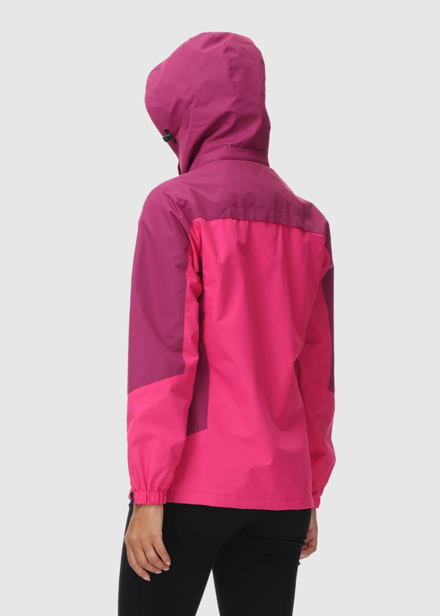 Women's Rain Windbreaker Jacket With Hood - TBMPOY