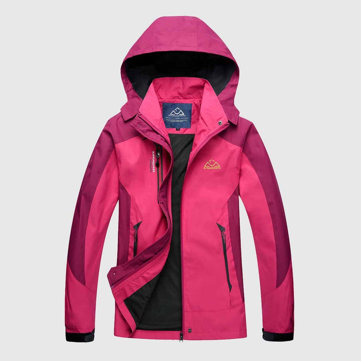 Women's Rain Windbreaker Jacket With Hood - TBMPOY