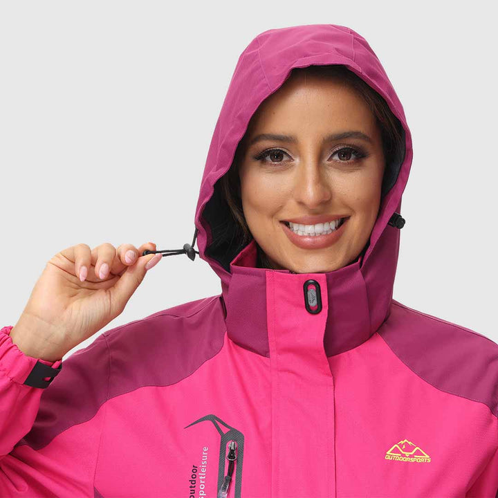 Women's Rain Windbreaker Jacket With Hood - TBMPOY