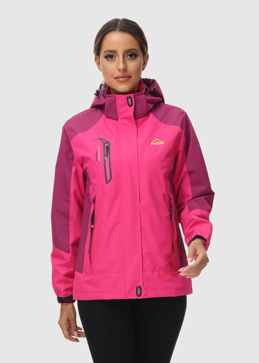 Women's Rain Windbreaker Jacket With Hood - TBMPOY
