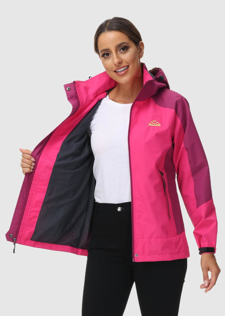 Women's Rain Windbreaker Jacket With Hood - TBMPOY
