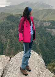 Women's Rain Windbreaker Jacket With Hood - TBMPOY