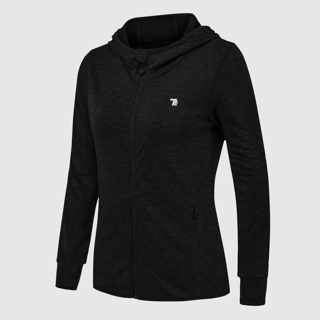 Women's UPF 50+ Full Zip Long Sleeve Shirts - TBMPOY