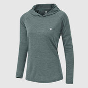 Women's UPF 50+ Quick Dry Long Sleeve Hoodie Shirts - TBMPOY