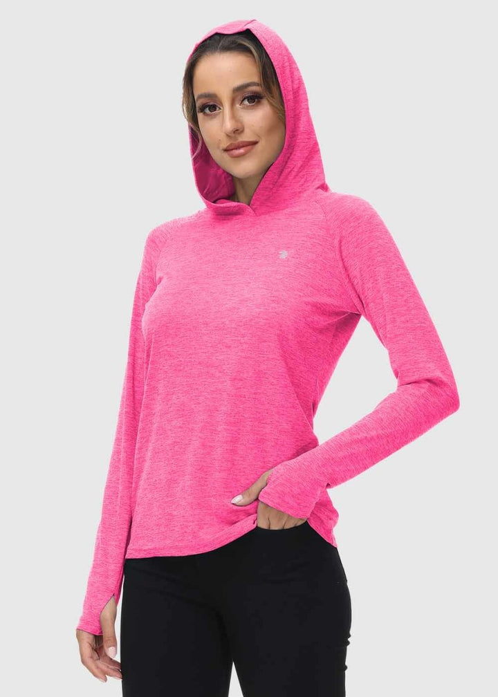 Women's UPF 50+ Quick Dry Long Sleeve Hoodie Shirts - TBMPOY