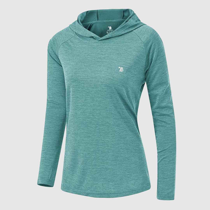 Women's UPF 50+ Quick Dry Long Sleeve Hoodie Shirts - TBMPOY