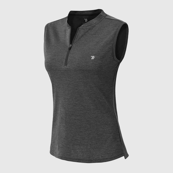 Women's UPF 50+ Quick Dry Sleeveless Zip Shirts - TBMPOY
