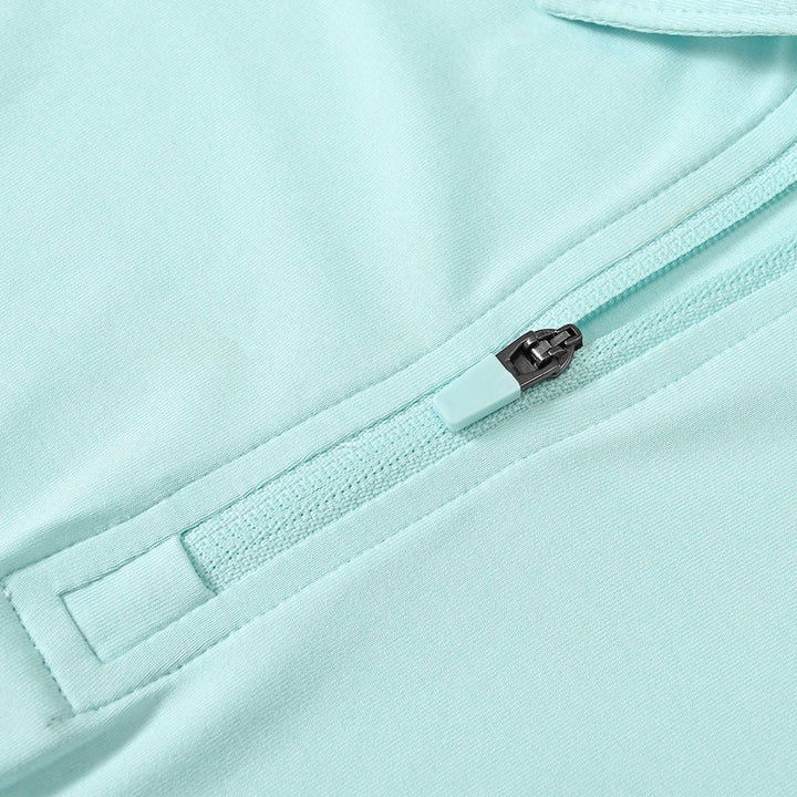 Women's UPF 50+ Quick Dry Zip Sleeveless Polo Shirt - TBMPOY