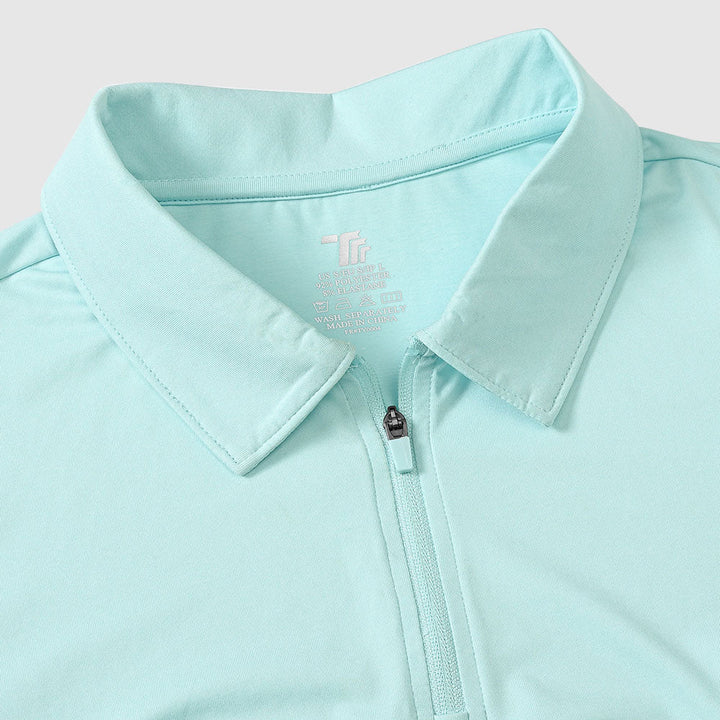 Women's UPF 50+ Quick Dry Zip Sleeveless Polo Shirt - TBMPOY