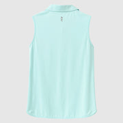 Women's UPF 50+ Quick Dry Zip Sleeveless Polo Shirt - TBMPOY
