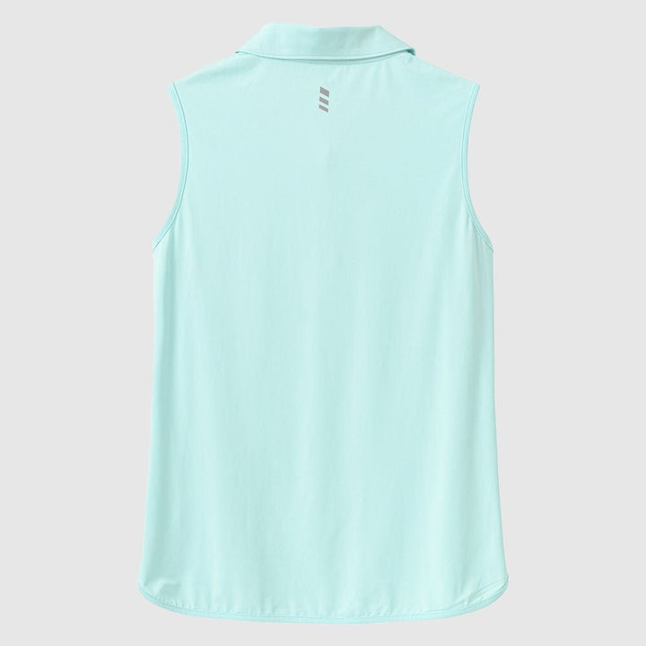 Women's UPF 50+ Quick Dry Zip Sleeveless Polo Shirt - TBMPOY