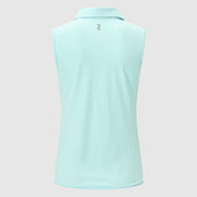 Women's UPF 50+ Quick Dry Zip Sleeveless Polo Shirt - TBMPOY