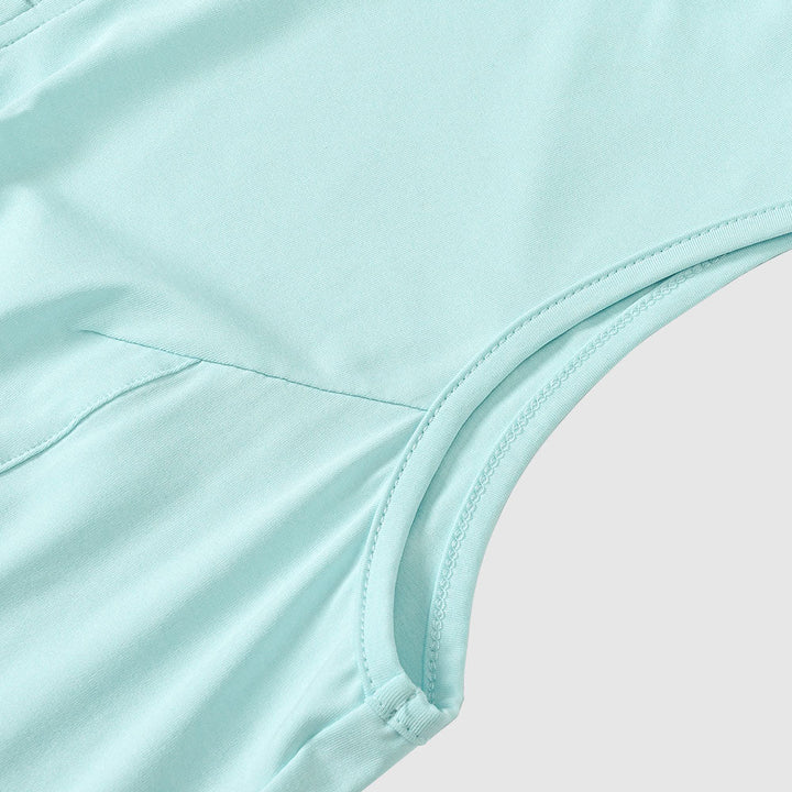 Women's UPF 50+ Quick Dry Zip Sleeveless Polo Shirt - TBMPOY