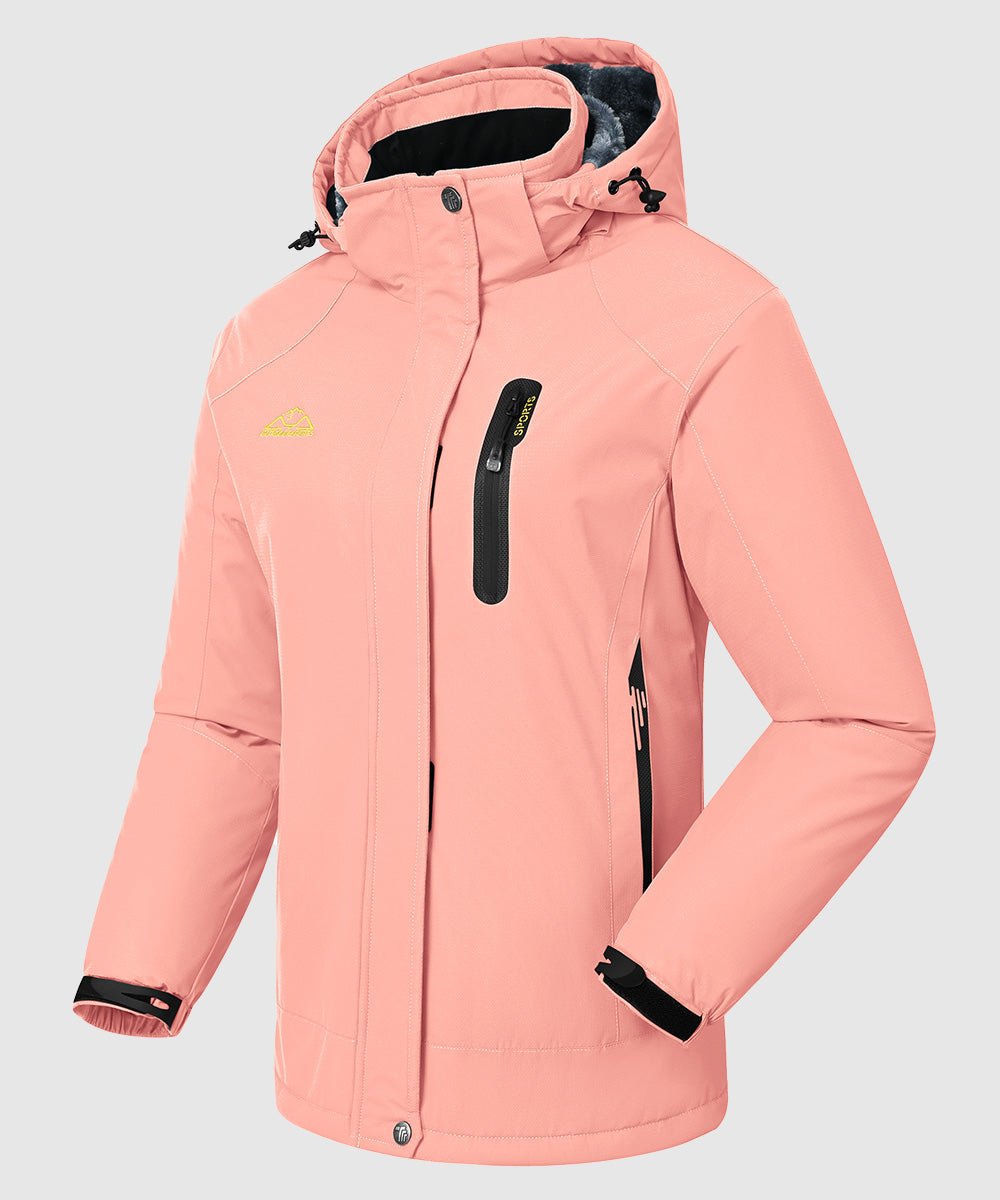 Women's Waterproof Fleece Lined Ski Jackets - TBMPOY