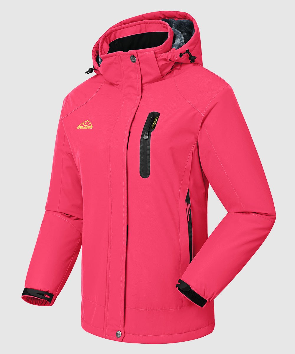 Women's Waterproof Fleece Lined Ski Jackets - TBMPOY