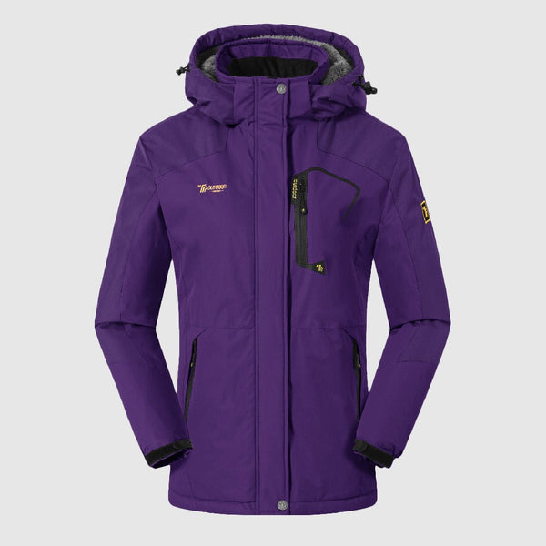 Women's Waterproof Skiing Jacket Hooded Raincoat - TBMPOY