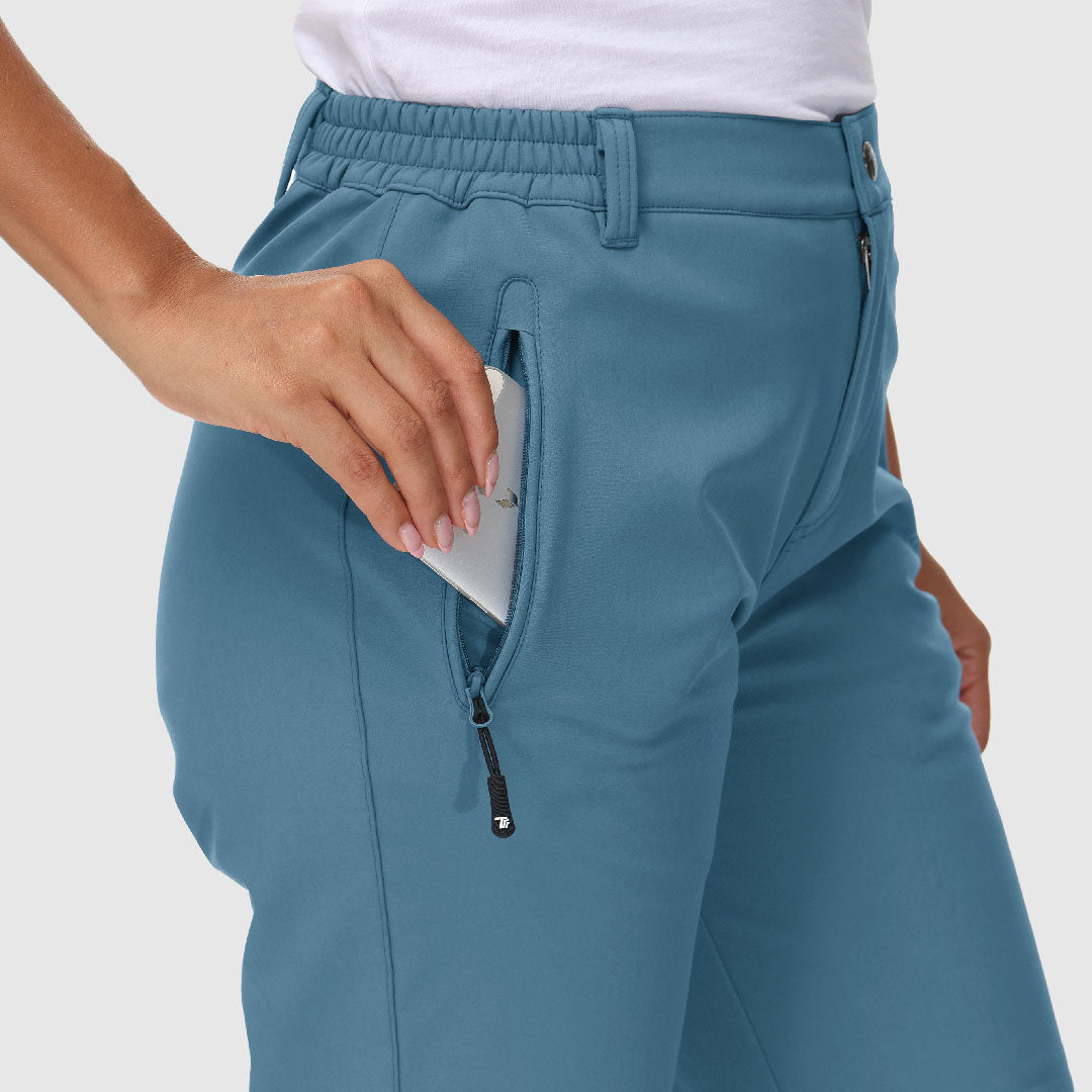Soft Shell Work Pants Women's Water Resistant Softshell Fleece Pants – TBMPOY